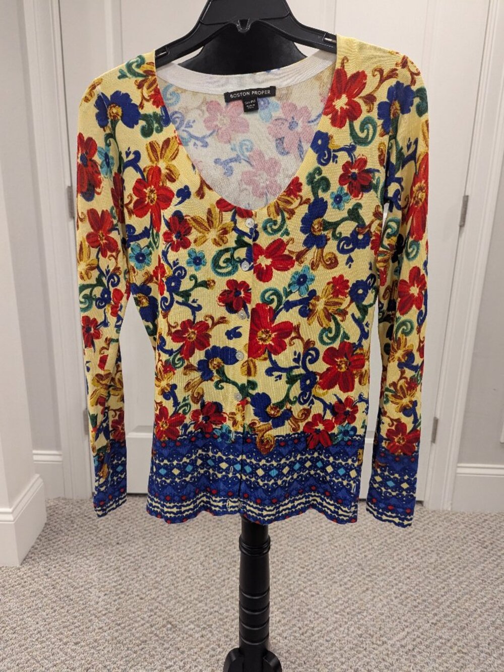 Bright Floral Summer Cardigan from Boston Proper XXS